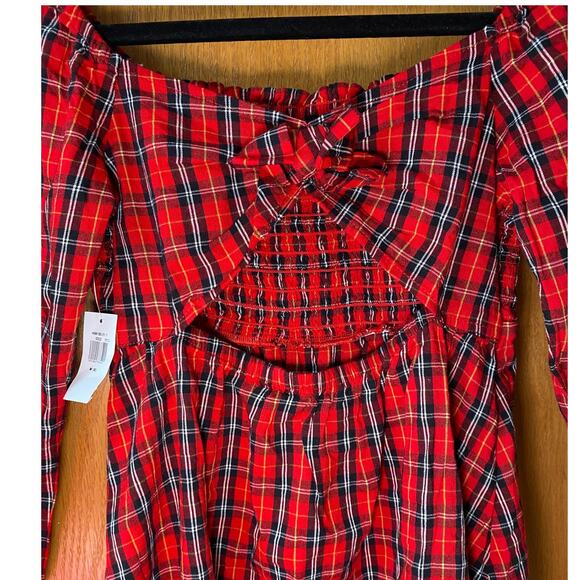 NWT- Red Plaid blouse - Girls Size 8 - Picture 5 of 12